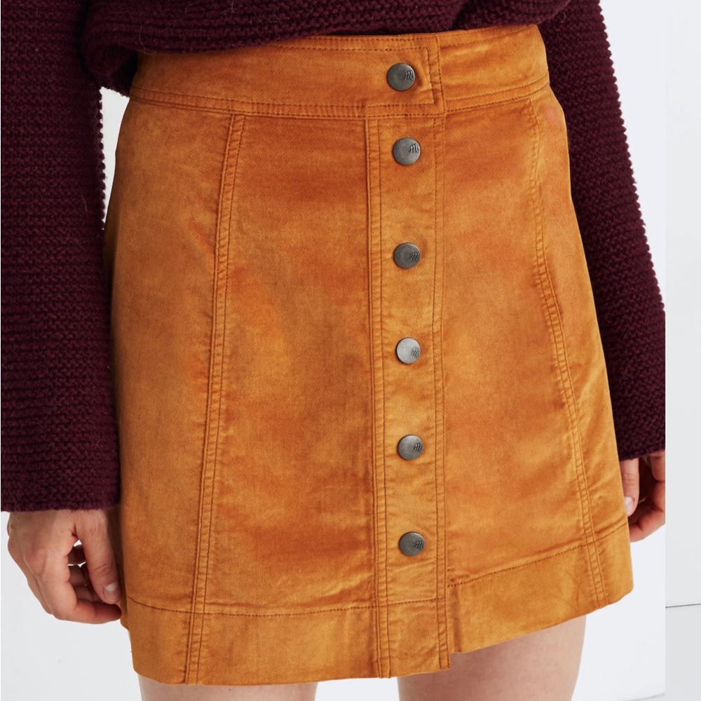 Madewell front button mini skirt NWOT
